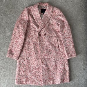 J Crew Nalya Daphne Italian Tweed Topcoat Womens 8 Guava Pink Peacoat Classic
